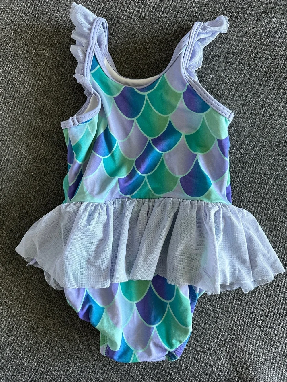 Hanna Anderson Mermaid Scale Ruffle One-Piece Swimsuit 18-24 mo